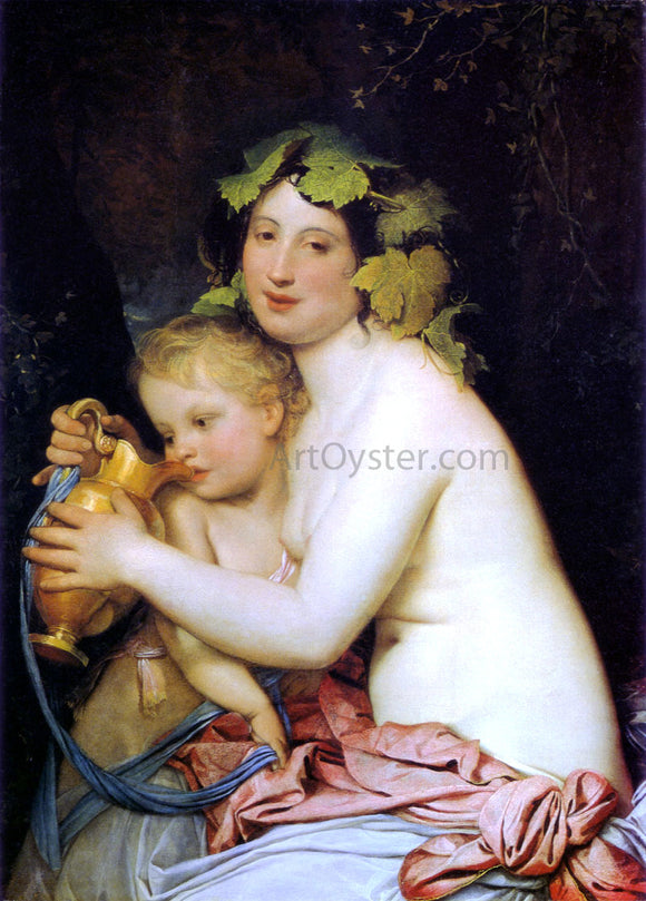  Fyodor Bruni Bacchant Giving Cupid a Drink - Canvas Art Print