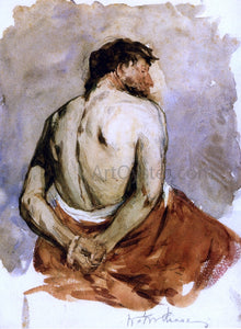  William Merritt Chase Back of a Male Figure - Canvas Art Print