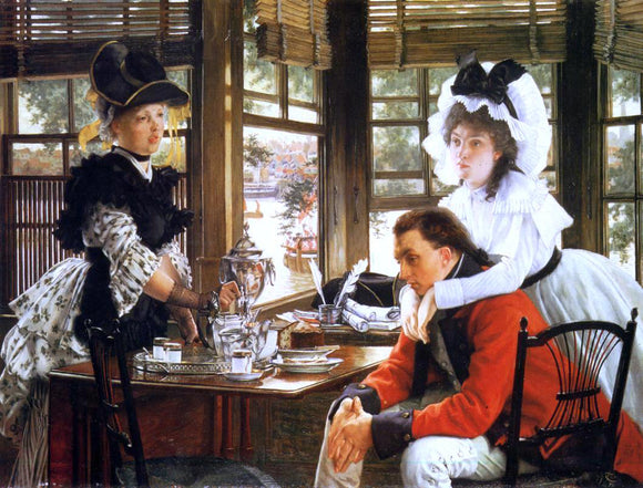  James Tissot Bad News (also known as The Parting) - Canvas Art Print