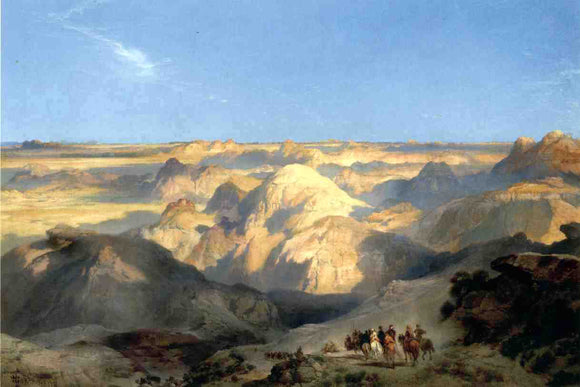  Thomas Moran Badlands of the Dakota - Canvas Art Print