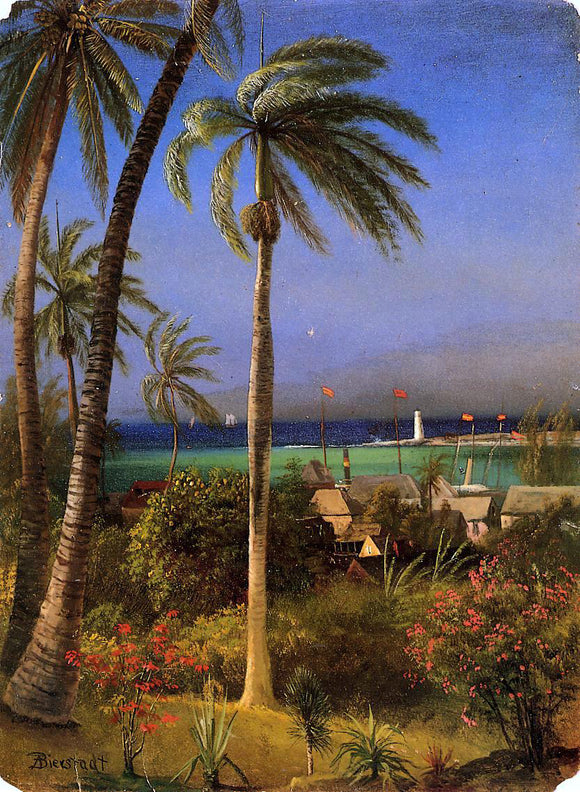  Albert Bierstadt Bahamian View - Canvas Art Print