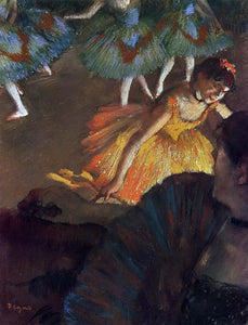  Edgar Degas Ballerina and Lady with a Fan - Canvas Art Print