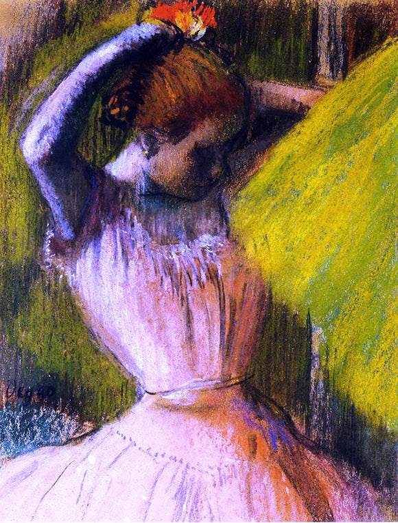  Edgar Degas Ballet Corps Member Fixing Her Hair - Canvas Art Print