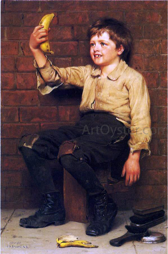  John George Brown Banana Boy - Canvas Art Print