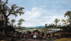 Esaias Van de Velde Bandits Attacking a Caravan of Travellers - Canvas Art Print