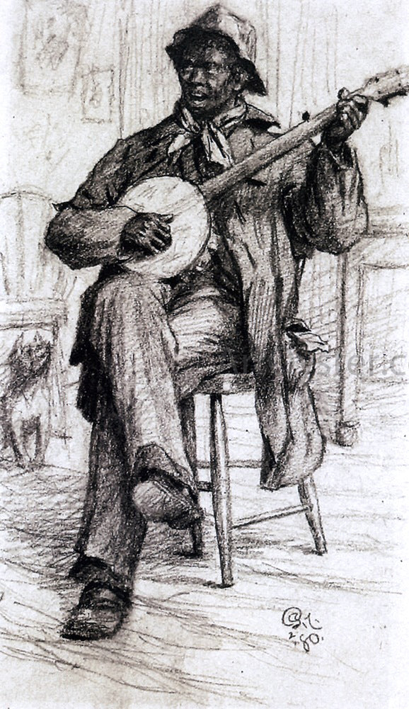 Charles Ethan Porter Banjo Player - Canvas Art Print