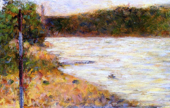  Georges Seurat Banks of a River - Canvas Art Print