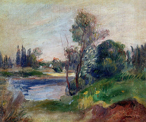  Pierre Auguste Renoir Banks of the River - Canvas Art Print