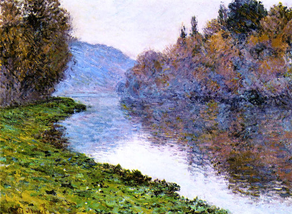  Claude Oscar Monet Banks of the Seine at Jenfosse: Clear Weather - Canvas Art Print