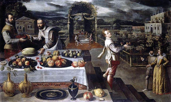  Lodewijk Toeput Banquet in a Formal Palace Garden - Canvas Art Print