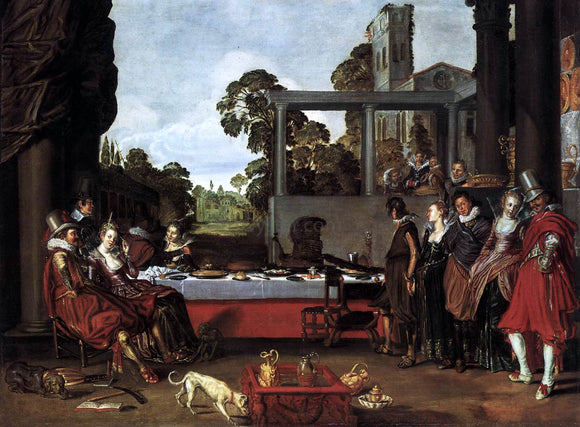  Willem Pietersz Buytewech Banquet in the Open Air - Canvas Art Print