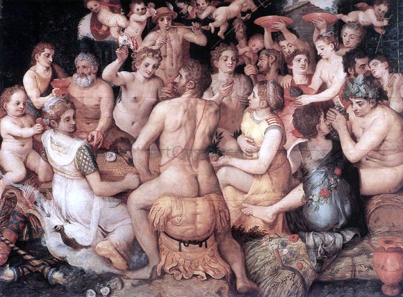  The Elder Frans Floris Banquet of the Gods - Canvas Art Print