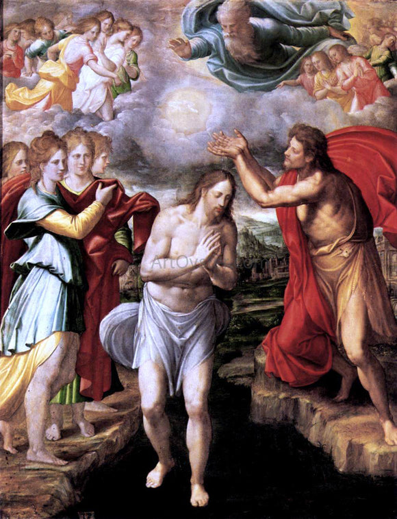  Juan Fernandez De Navarrete Baptism of Christ - Canvas Art Print