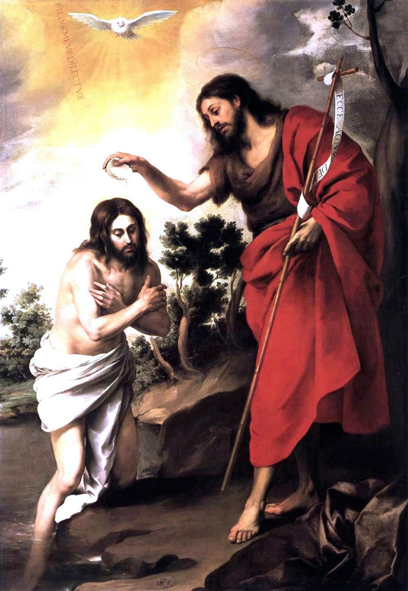  Bartolome Esteban Murillo Baptism of Christ - Canvas Art Print