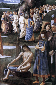  Pietro Perugino Baptism of Christ [detail] - Canvas Art Print
