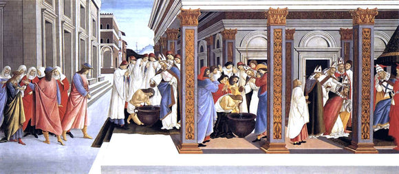  Sandro Botticelli Baptism of St Zenobius and His Appointment as Bishop - Canvas Art Print