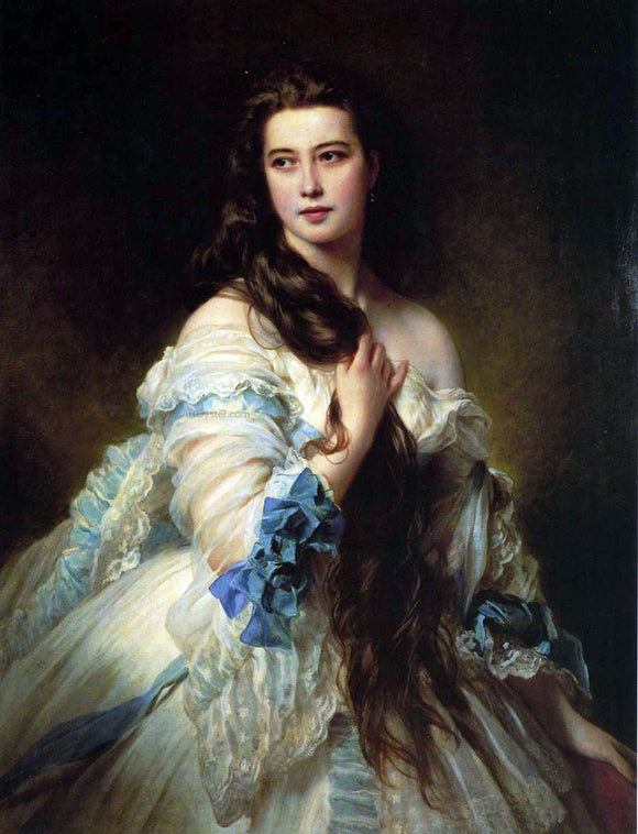  Franz Xavier Winterhalter Barbe Dmitrievna Mergassov, Madame Rimsky-Korsakov - Canvas Art Print