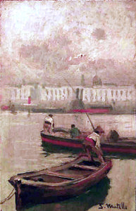  Segundo Matilla Marina Barcas en el Puerto - Canvas Art Print