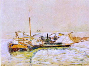  Armand Guillaumin Barge - Canvas Art Print