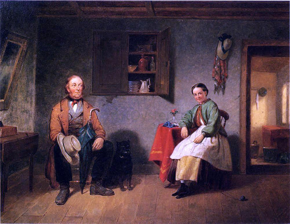  Francis William Edmonds Barking up the Wrong Tree - Canvas Art Print