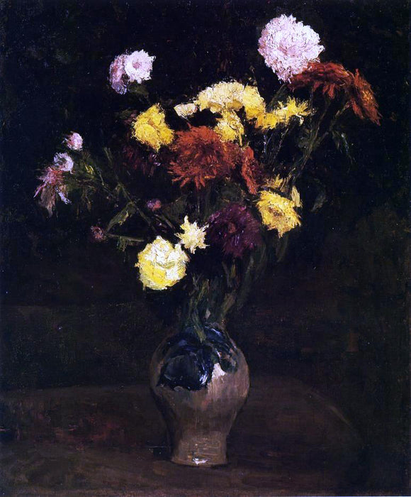  Vincent Van Gogh Basket of Carnations and Zinnias - Canvas Art Print
