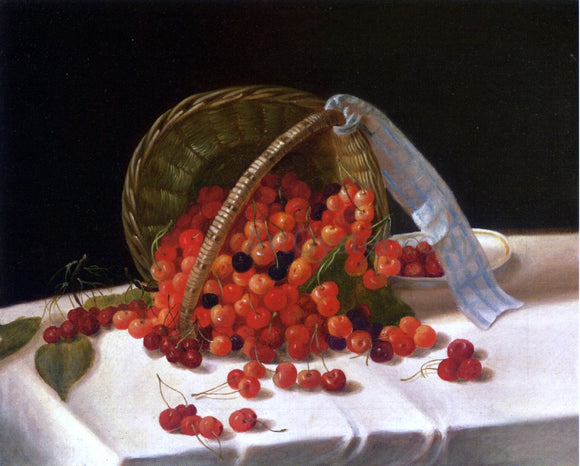  John F Francis Basket of Cherries - Canvas Art Print