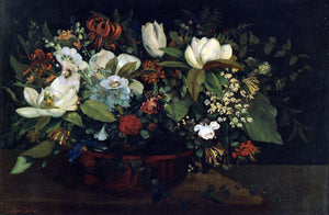  Gustave Courbet Basket of Flowers - Canvas Art Print