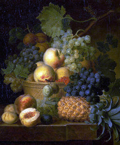  Jan Frans Van Dael Basket of Fruit - Canvas Art Print