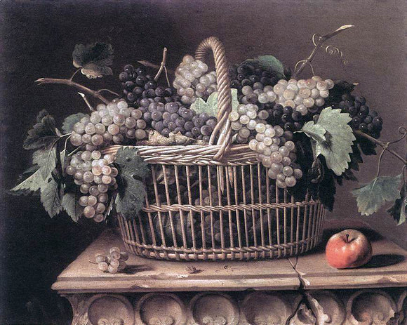  Pierre Dupuys Basket of Grapes - Canvas Art Print