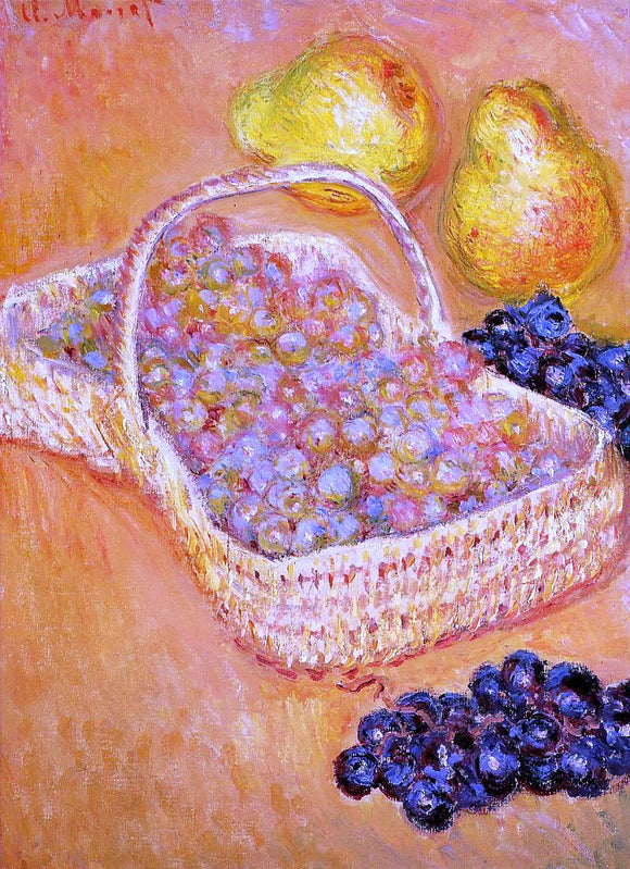  Claude Oscar Monet Basket of Grapes, Quinces and Pears - Canvas Art Print