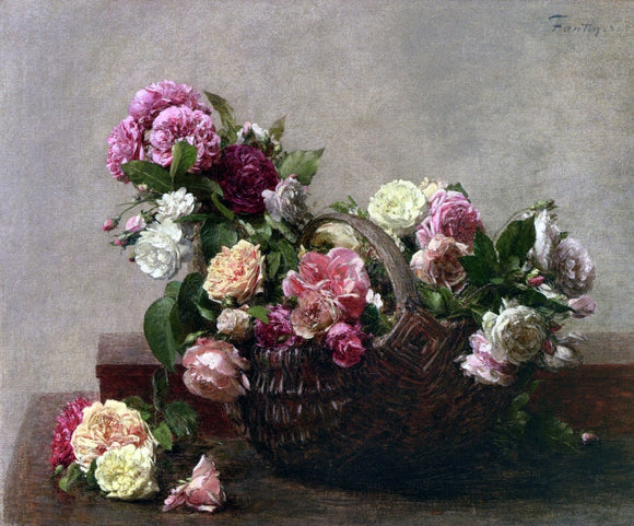  Henri Fantin-Latour Basket of Roses - Canvas Art Print