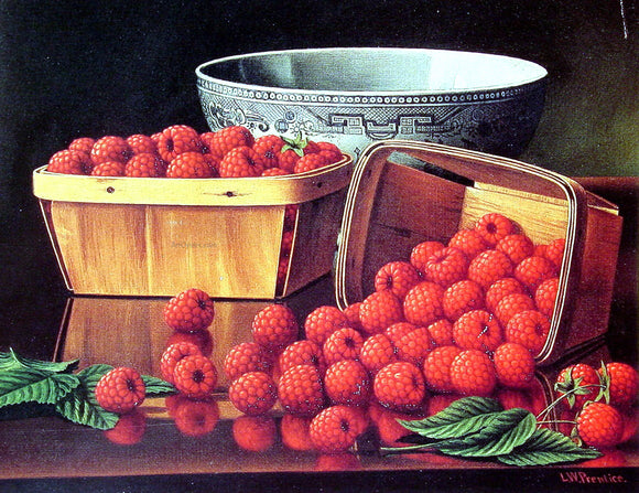  Levi Wells Prentice Baskets of Raspberries - Canvas Art Print