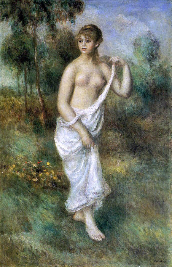  Pierre Auguste Renoir Bather - Canvas Art Print