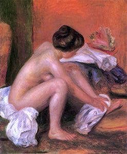  Pierre Auguste Renoir Bather Drying Her Feet - Canvas Art Print