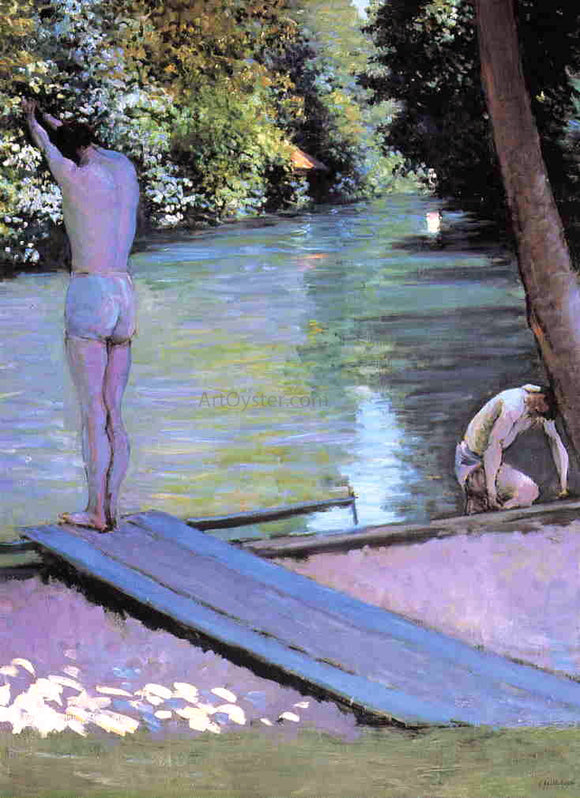  Gustave Caillebotte Bather Preparing to Dive, Banks of the Yerres - Canvas Art Print