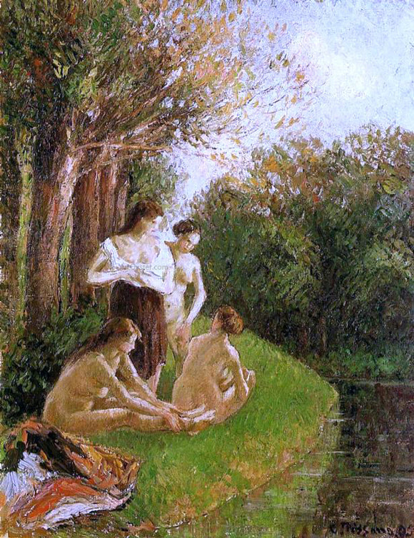 Camille Pissarro Bathers - Canvas Art Print
