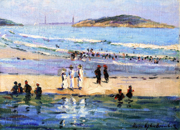  Louise Upton Brumback Bathers Along the Shore - Canvas Art Print