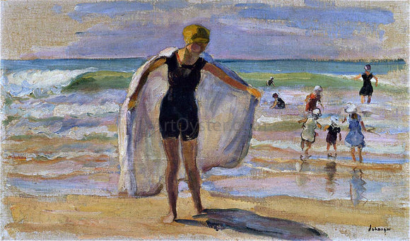  Henri Lebasque Bathers at St Jean de Mont - Canvas Art Print