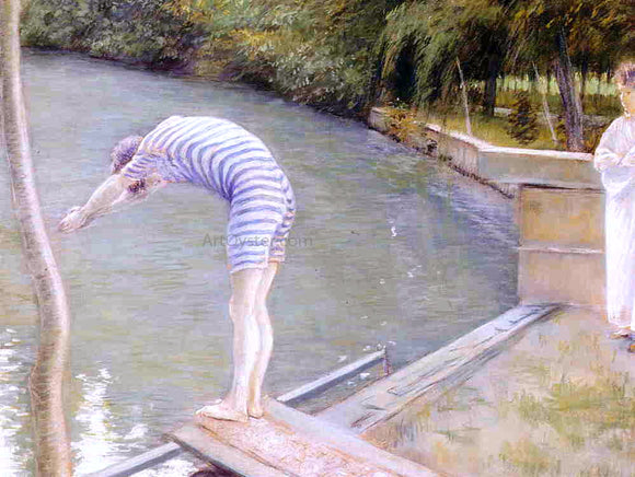  Gustave Caillebotte Bathers, Banks of the Yerres - Canvas Art Print