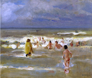  Max Liebermann Bathing Boys - Canvas Art Print