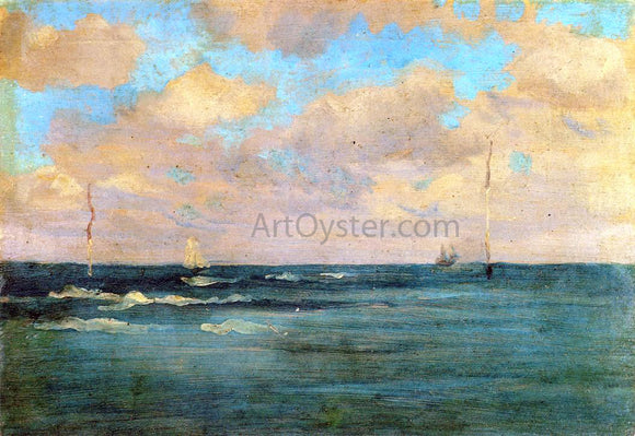  James McNeill Whistler Bathing Posts - Canvas Art Print