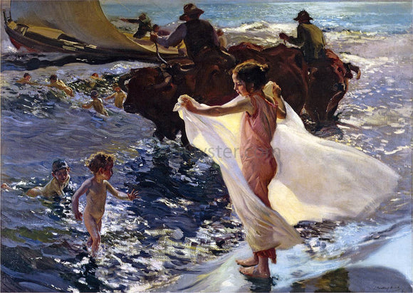  Joaquin Sorolla Y Bastida Bathing Time - Canvas Art Print
