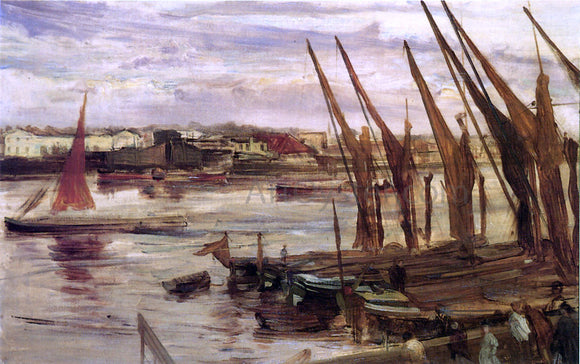  James McNeill Whistler Battersea Reach - Canvas Art Print