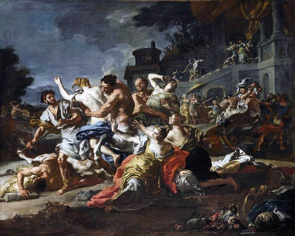  Francesco Solimena Battle between Lapiths and Centaurs - Canvas Art Print