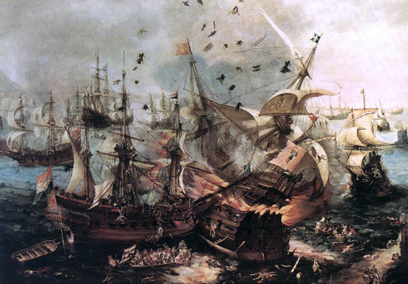  Hendrick Cornelisz Vroom Battle of Gibraltar - Canvas Art Print