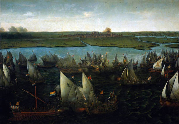  Hendrick Cornelisz Vroom Battle of Haarlemmermeer - Canvas Art Print