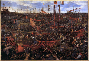  Domenico Robusti Battle of Salvore - Canvas Art Print