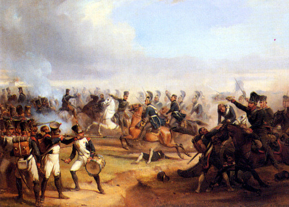  Edmund Theodor Rabe Battle Scene - Canvas Art Print