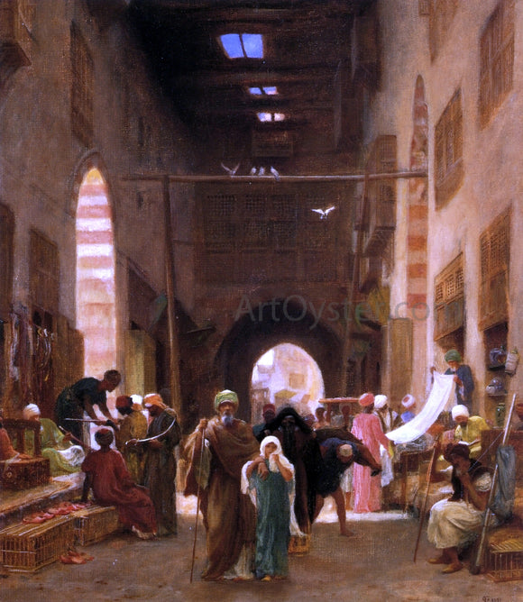  Frederick Goodall Bazaar in Cairo - Canvas Art Print