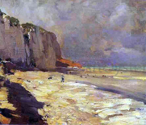  Constantin Alexeevich Korovin A Beach at Dieppe, Study - Canvas Art Print